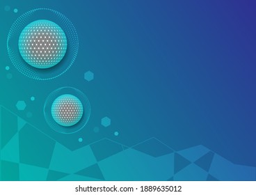 Modern technology on the blue background, cyberspace, digital, background