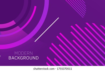modern technology purple abstract background banner with circle and line,can be used in cover design, poster, flyer, book design, website backgrounds or advertising. vector illustration.