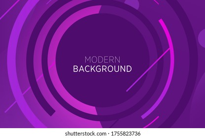 modern technology purple abstract background banner with circle and line,can be used in cover design, poster, flyer, book design, website backgrounds or advertising. vector illustration.