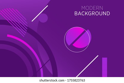 modern technology purple abstract background banner with circle and line,can be used in cover design, poster, flyer, book design, website backgrounds or advertising. vector illustration.