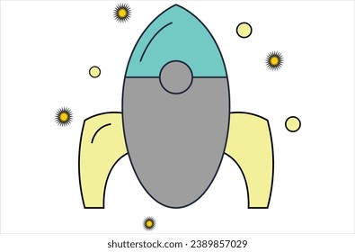 modern technology rocket icon ,Simple rocket sign,Rocket Launched Icon Vector Logo Template Illustration Design. Vector EPS
