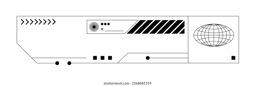 Modern technology screen interface element