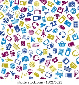 modern technology seamless pattern