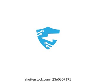 Plantilla moderna de logotipo de Technology Shield