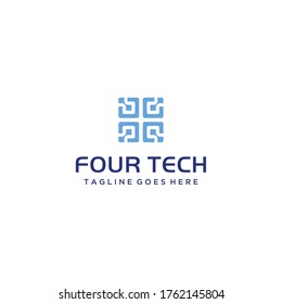 Modern Technology sign vector logo, Data And Technology 