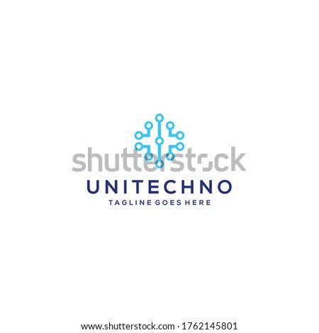 Modern Technology sign vector logo, Data And Technology 