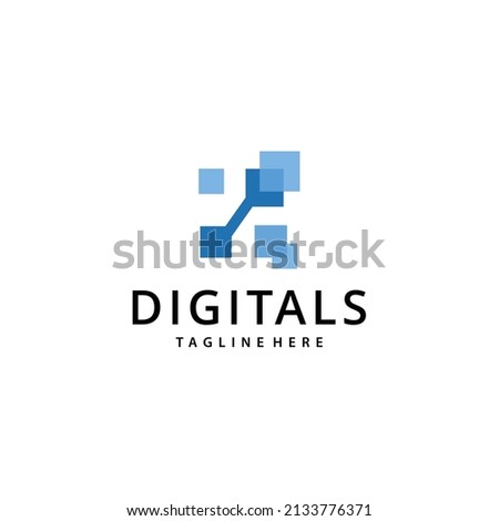 Modern Technology sign vector logo, Data And Technology 