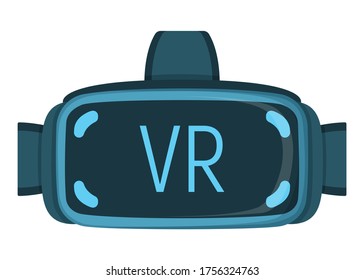 Modern technology smart glasses, hardware virtual and augmented reality isolated on white, flat vector illustration. Future device remote communication gadget, electronic visor innovation.