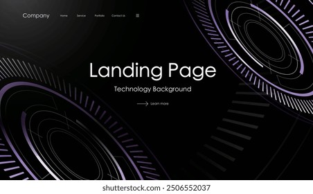 Modern technology spiral web page background