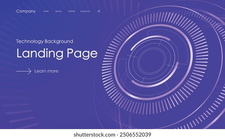 Modern technology spiral web page background