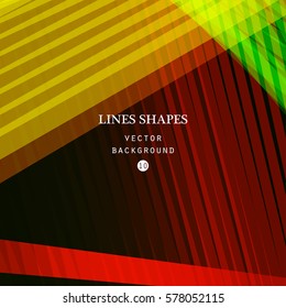Modern technology striped abstract background vector. Colorful stripes waves lines for banner, brochure, website, and flyer design. Contrast colors grid