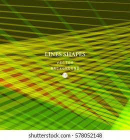 Modern technology striped abstract background vector. Colorful green stripes waves lines for banner, brochure, website, and flyer design. Contrast colors grid