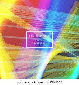 Modern technology striped abstract background vector. Colorful stripes waves lines for presentation, banner, brochure, poster, website, and flyer design. Contrast pastel colors grid