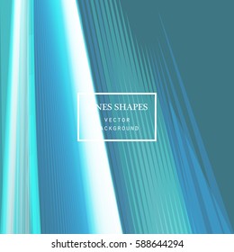 Modern technology striped abstract background with copy space vector. Blue white geometric grid stripes waves lines dynamic for presentation, banner, brochure, poster, website, and flyer design 