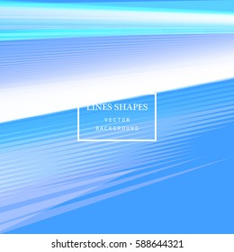 Modern technology striped abstract background with copy space vector. Blue white geometric grid stripes waves lines dynamic for presentation, banner, brochure, poster, website, and flyer design 