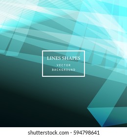 Modern technology striped abstract background with copy space vector. Turquoise grey geometric grid stripes direct lines dynamic for presentation, banner, brochure, poster, website, and flyer design