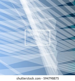 Modern technology striped abstract background with copy space vector. Blue white geometric grid stripes direct lines dynamic for presentation, banner, brochure, poster, website, and flyer design