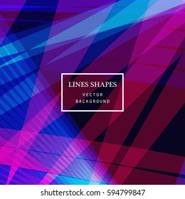 Modern technology striped abstract background with copy space vector. Blue purple black geometric grid stripes direct lines dynamic for presentation, banner, brochure, poster, website and flyer design