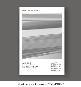 Modern technology striped abstract covers design. Neon lines background frame white grey. Trendy geometric template vector illustration for Cover Report Catalog Brochure Flyer Poster Banner Card