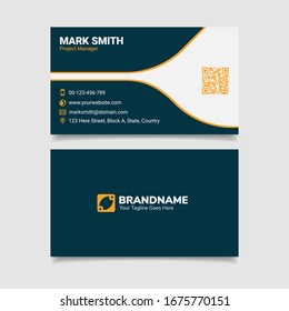 Modern Technology Style Business Card Design, Tech Visiting Card Template