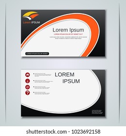Modern technology style business visiting card, label, sticker, badge vector design template