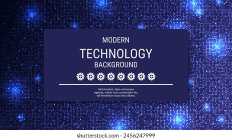 Modern technology style vector background. Design for presentation, slideshow, landing page, flyer, banner, card, booklet