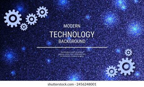 Modern technology style vector background. Design for presentation, slideshow, landing page, flyer, banner, card, booklet