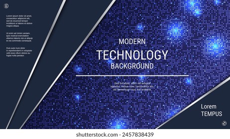 Modern technology style vector background. Design for presentation, slideshow, landing page, flyer, banner, card, booklet