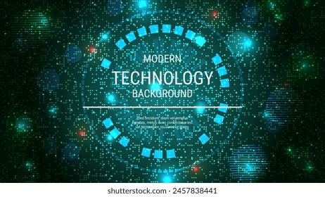 Modern technology style vector background. Design for presentation, slideshow, landing page, flyer, banner, card, booklet