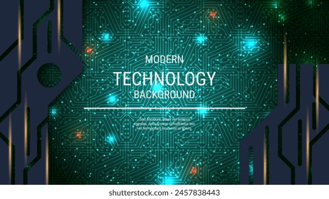 Modern technology style vector background. Design for presentation, slideshow, landing page, flyer, banner, card, booklet