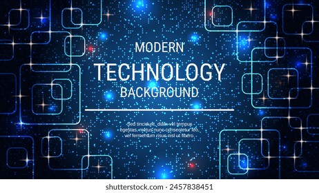 Modern technology style vector background. Design for presentation, slideshow, landing page, flyer, banner, card, booklet