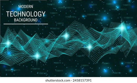 Fondo de Vector de estilo de tecnología moderna. Diseño para presentación, presentación de diapositivas, página de destino, folleto, Anuncio, tarjeta, folleto