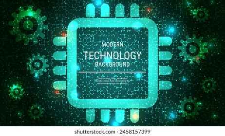Modern technology style vector background. Design for presentation, slideshow, landing page, flyer, banner, card, booklet