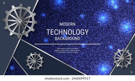 Modern technology style vector background. Design for presentation, slideshow, landing page, flyer, banner, card, booklet