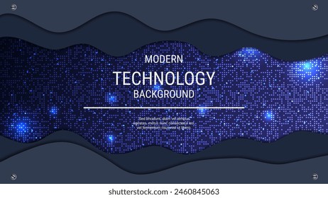 Modern technology style vector background. Design for presentation, slideshow, landing page, flyer, banner, card, booklet