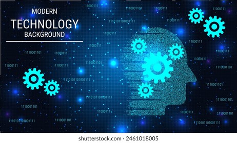 Modern technology style vector background. Design for presentation, slideshow, landing page, flyer, banner, card, booklet