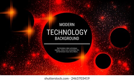 Modern technology style vector background. Design for presentation, slideshow, landing page, flyer, banner, card, booklet