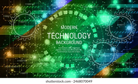 Modern technology style vector background. Design for presentation, slideshow, landing page, flyer, banner, card, booklet