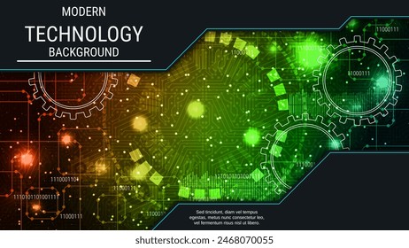 Modern technology style vector background. Design for presentation, slideshow, landing page, flyer, banner, card, booklet