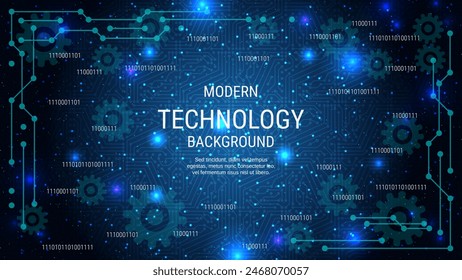 Modern technology style vector background. Design for presentation, slideshow, landing page, flyer, banner, card, booklet