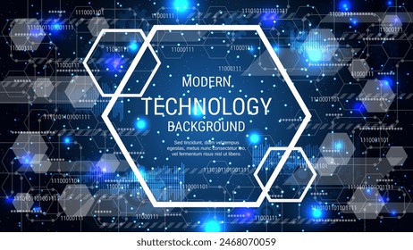 Modern technology style vector background. Design for presentation, slideshow, landing page, flyer, banner, card, booklet