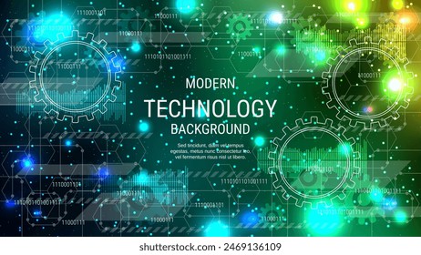 Modern technology style vector background. Design for presentation, slideshow, landing page, flyer, banner, card, booklet