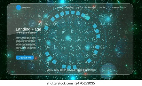 Modern technology style vector background. Design for presentation, slideshow, landing page, flyer, banner, card, booklet