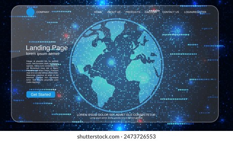 Modern technology style vector background. Design for presentation, slideshow, landing page, flyer, banner, card, booklet