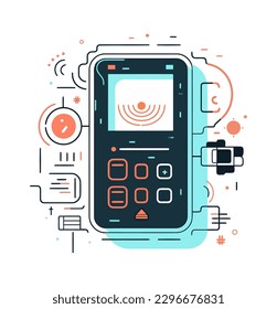 La tecnología moderna simboliza el icono del desarrollo empresarial