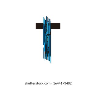 Modern Technology T Letter, Data Digital T Logo Icon.