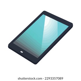 Modern technology tablet device icon isolated