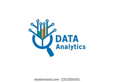 Modern technology tree data analysis logo design for financial growth and investment
