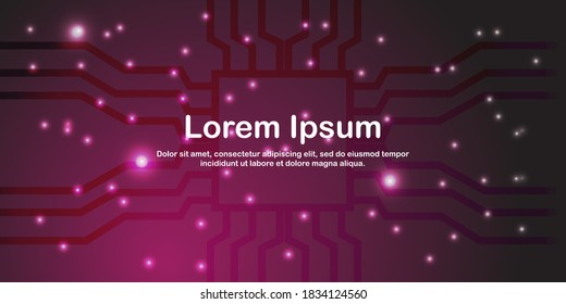 
Modern Technology Vector Illustration with Bokeh Backround