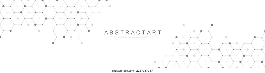 Modern technology vector illustration with square grid. Technology banner template cubes texture. Digital geometric abstraction with lines and dots